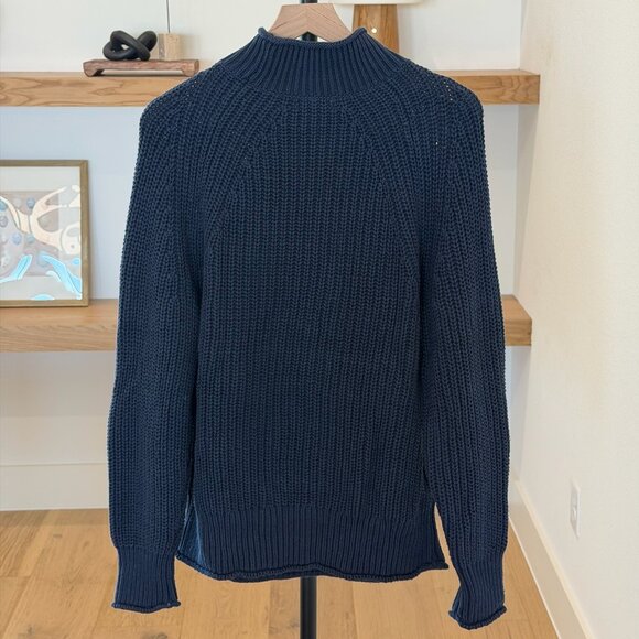 NWT J. Crew Relaxed Rollneck™ sweater - Navy - M - Picture 2 of 4